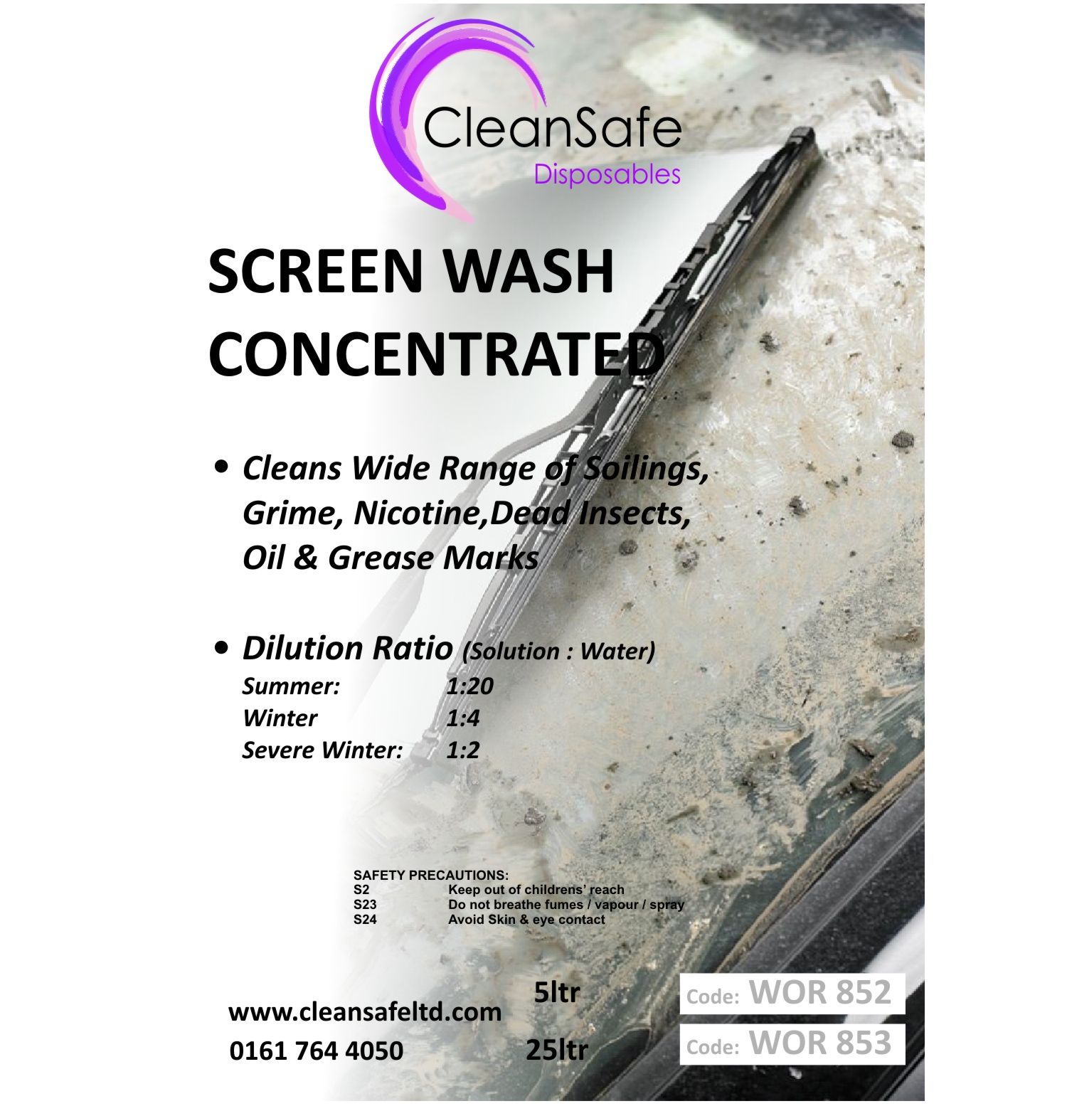 Concentrated Screen Wash (5ltr)
